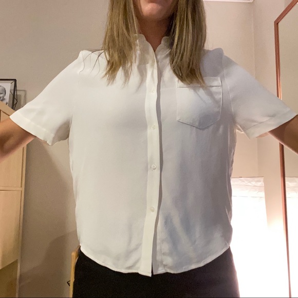 Kit & Ace Bike to Office Silk Blouse (white) - Picture 3 of 9